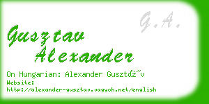 gusztav alexander business card